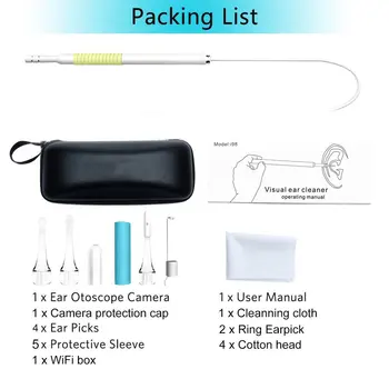 Practical Visual Ear Canal Cleaning Tool Ear Pick Camera Scope Earwax Removal Inspection Camera Endoscope
Practical Visual Ear Canal Cleaning Tool Ear Pick Camera Scope Earwax Removal Inspection Camera Endoscope