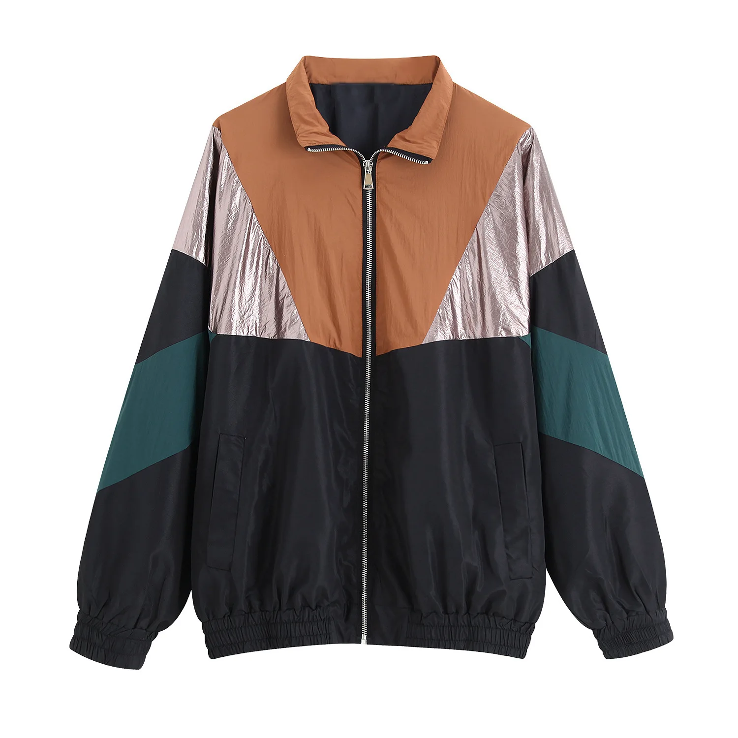 D6bb-9551 Europe And America WOMEN'S Dress 2019 Spring And Autumn New Style Laziness-Style Fold-down Collar Contrast Color Jacke
D6bb-9551 Europe And America WOMEN'S Dress 2019 Spring And Autumn New Style Laziness-Style Fold-down Collar Contrast Color Jacke