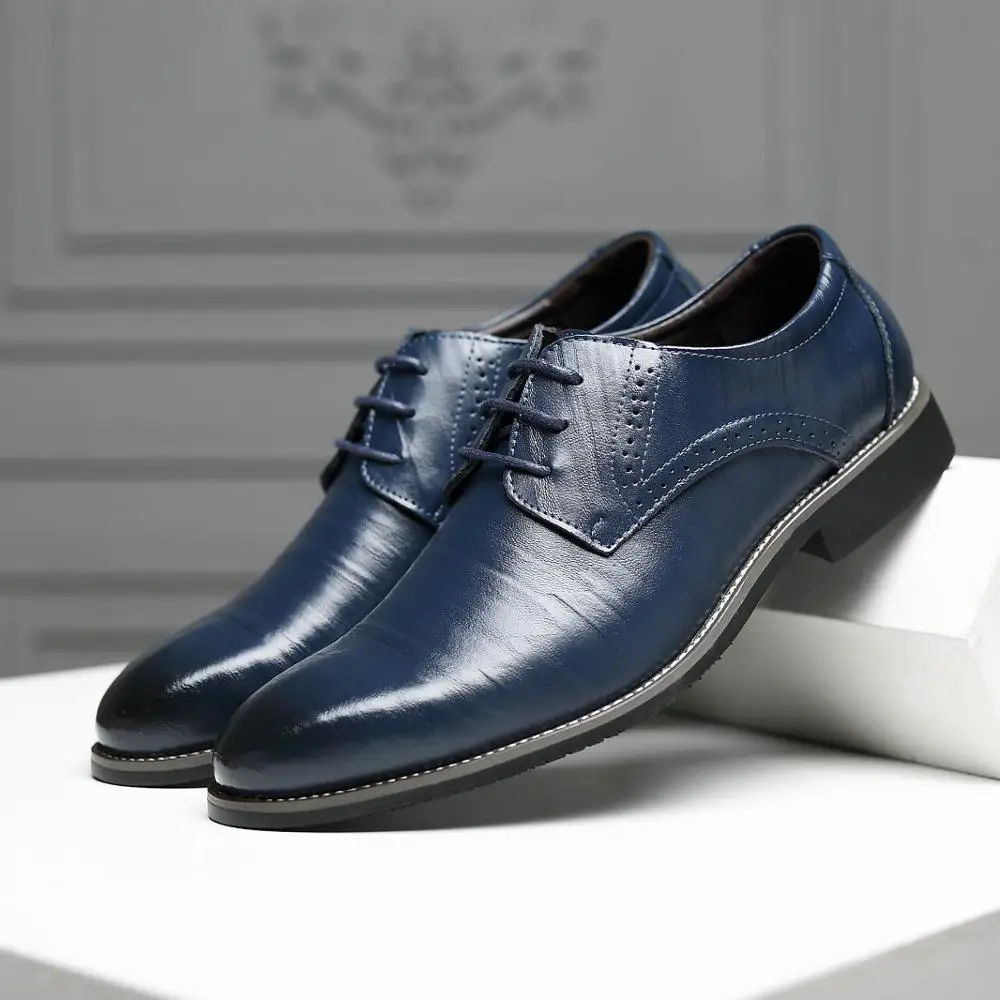 Wunter Autumn Men Oxfords Shoes new Black Blue Shoes Handmade Comfortable Formal Men Flats Lace-Up Bullock Business Shoes
Wunter Autumn Men Oxfords Shoes new Black Blue Shoes Handmade Comfortable Formal Men Flats Lace-Up Bullock Business Shoes