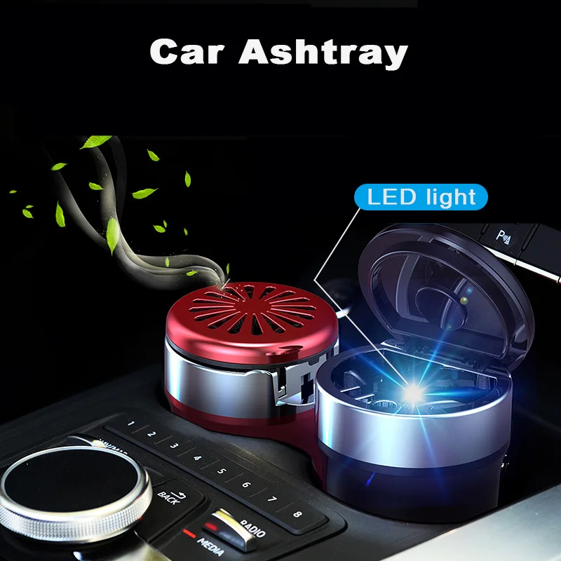 Car Ashtray Air Freshener Auto Ashtray Diffuser Stainless Steel LED Lights Ashtray For Car Accessories Interior Auto Ambientador
Car Ashtray Air Freshener Auto Ashtray Diffuser Stainless Steel LED Lights Ashtray For Car Accessories Interior Auto Ambientador