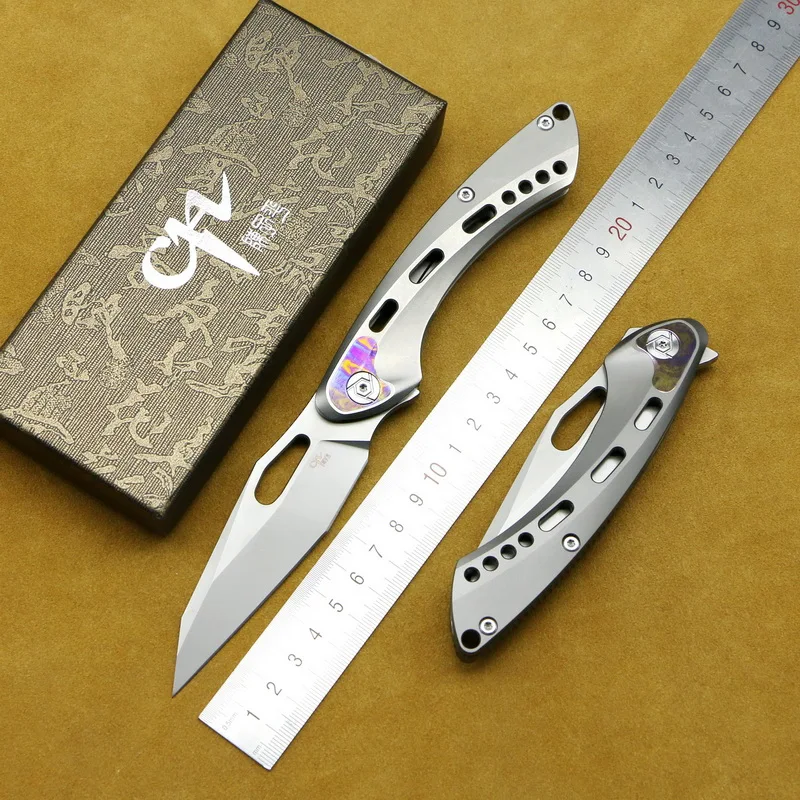 CH MARSHAL new flip folding knife S35VN blade TC4 titanium handle camping outdoor hunting survival fruit pocket knives EDC tools
CH MARSHAL new flip folding knife S35VN blade TC4 titanium handle camping outdoor hunting survival fruit pocket knives EDC tools