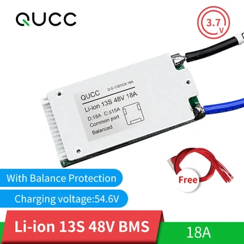 QUCC 18650 BMS 13S 48V 18A 22650 Li-ion Lipo Rechargeable Battery Protection Board PCB Module with Balance for Lithium Battery
QUCC 18650 BMS 13S 48V 18A 22650 Li-ion Lipo Rechargeable Battery Protection Board PCB Module with Balance for Lithium Battery