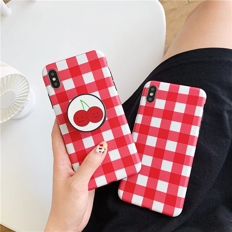 Lattice cherry Folding Stand case For iPhone 11 11Pro Max for iphone X XS Max XR 7 8 Plus Grip holder phone case soft capa
Lattice cherry Folding Stand case For iPhone 11 11Pro Max for iphone X XS Max XR 7 8 Plus Grip holder phone case soft capa