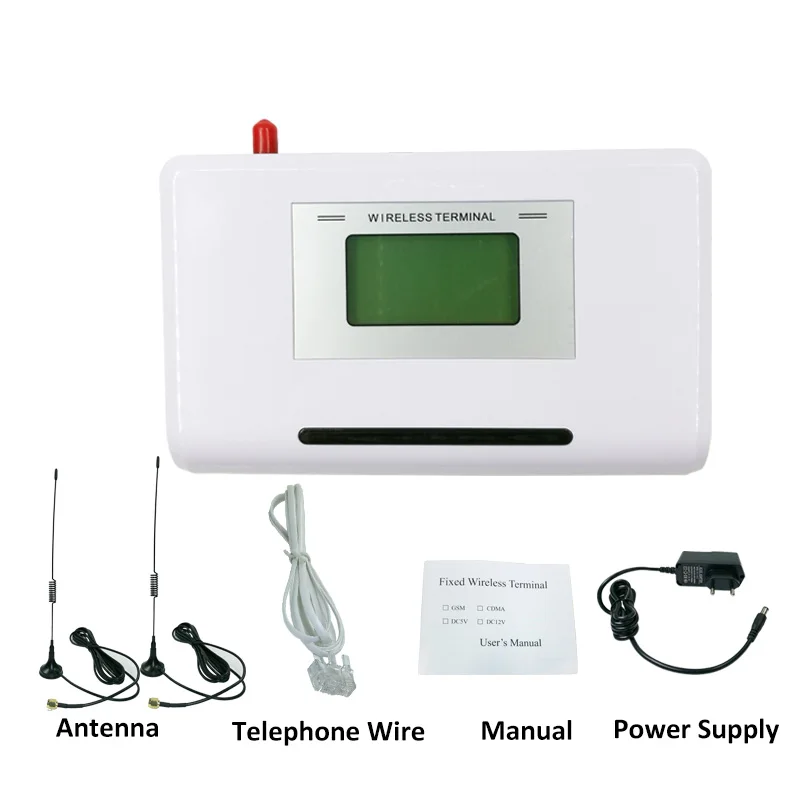 GSM 850/900/1800/1900MHZ Fixed wireless terminal with LCD display, support alarm system, PABX, clear voice,stable signal
GSM 850/900/1800/1900MHZ Fixed wireless terminal with LCD display, support alarm system, PABX, clear voice,stable signal