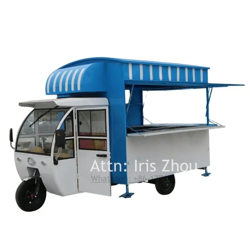 3.8m Multifunction Electric Mobile Coffee Food Cart Tricycle Hotdog Street Fast Food Vending Truck
3.8m Multifunction Electric Mobile Coffee Food Cart Tricycle Hotdog Street Fast Food Vending Truck