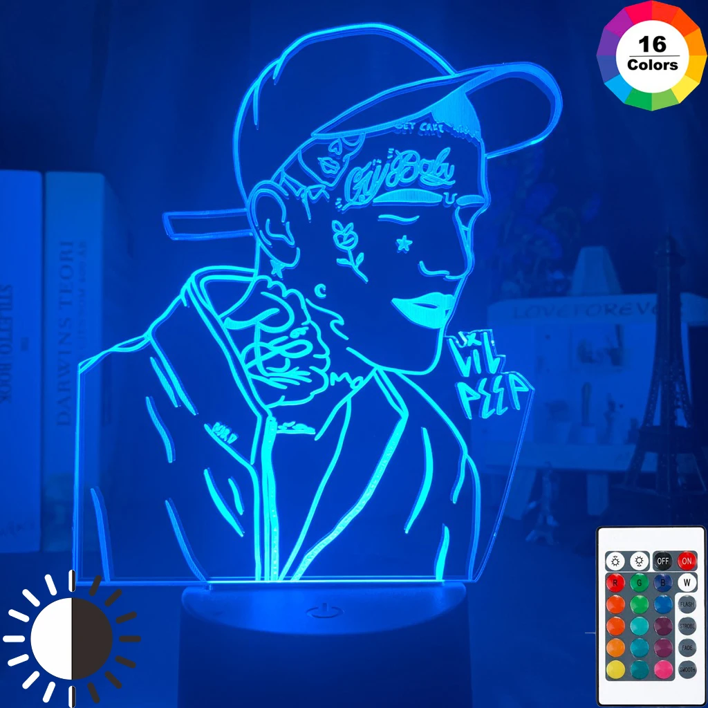 American Rapper Lil Peep Led Night Light for Home Decoration Colorful Nightlight Gift for Fans Dropshipping 3d Lamp Celebrity
American Rapper Lil Peep Led Night Light for Home Decoration Colorful Nightlight Gift for Fans Dropshipping 3d Lamp Celebrity