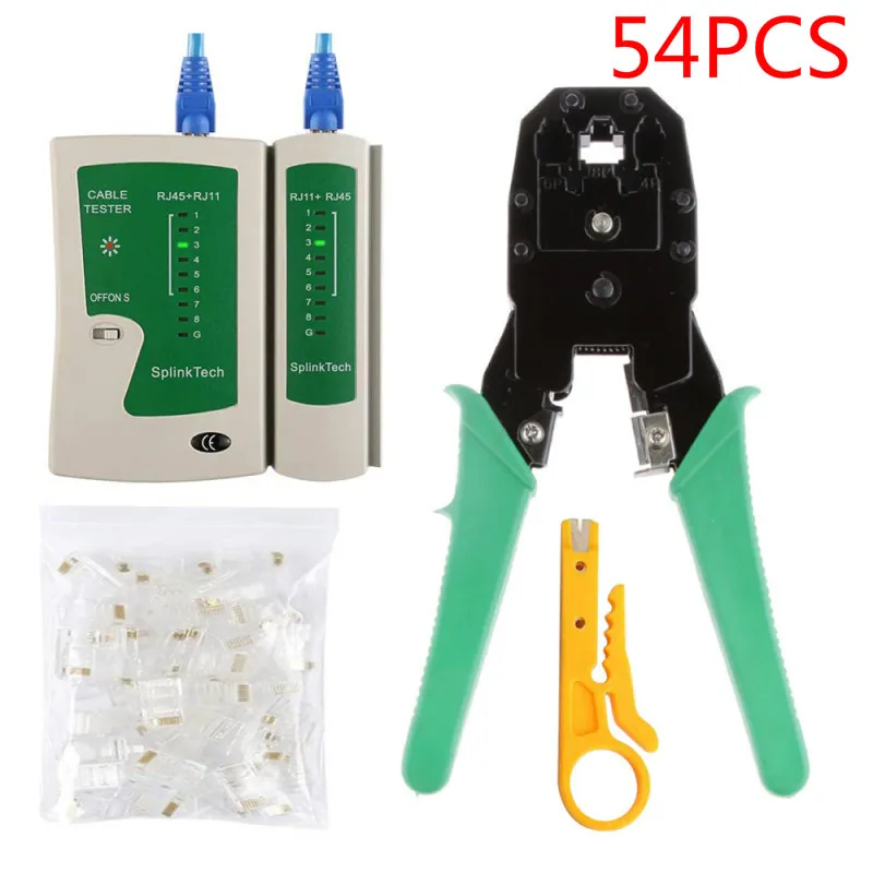 RJ45 RJ11 RJ12 Cat 5e LED Network Cable Tester Tool Kit Crimp Crimper LAN Wire Stripper Professional Detector Remote Test Tools
RJ45 RJ11 RJ12 Cat 5e LED Network Cable Tester Tool Kit Crimp Crimper LAN Wire Stripper Professional Detector Remote Test Tools