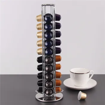 40 Cups Nespresso Coffee Pods Holder Rotating Rack Coffee Capsule Stand Dolce Gusto Capsules Storage Shelve Organization Holder
40 Cups Nespresso Coffee Pods Holder Rotating Rack Coffee Capsule Stand Dolce Gusto Capsules Storage Shelve Organization Holder