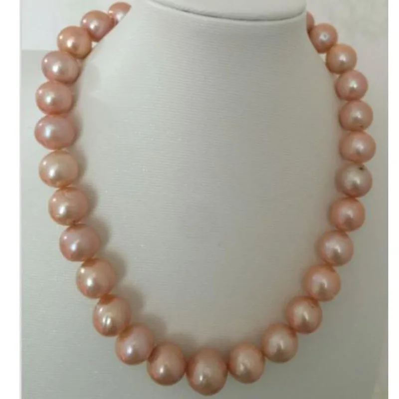 classic huge 12-14mm freshwater round gold pink pearl necklace18inch 925silver jj
classic huge 12-14mm freshwater round gold pink pearl necklace18inch 925silver jj