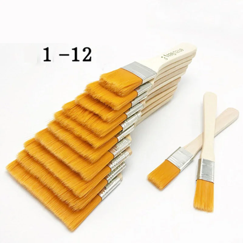 12 Pcs/set Painting Brush Tips Flat Artist Paint Acrylic Art Drawing Accessory Perfect for fine painting and full painting 2020
12 Pcs/set Painting Brush Tips Flat Artist Paint Acrylic Art Drawing Accessory Perfect for fine painting and full painting 2020
