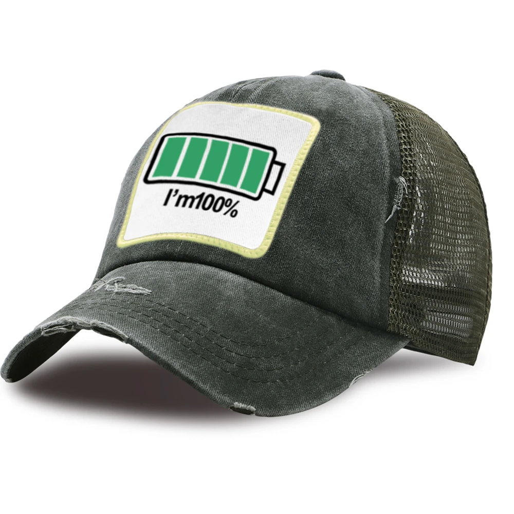 I'M 100% Power Mesh Baseball Caps Hip Hop Women Snapback Hat Adjustable Cap Men Outdoor Casual Sun Shade Cap Vintage Hat Kpop
I'M 100% Power Mesh Baseball Caps Hip Hop Women Snapback Hat Adjustable Cap Men Outdoor Casual Sun Shade Cap Vintage Hat Kpop