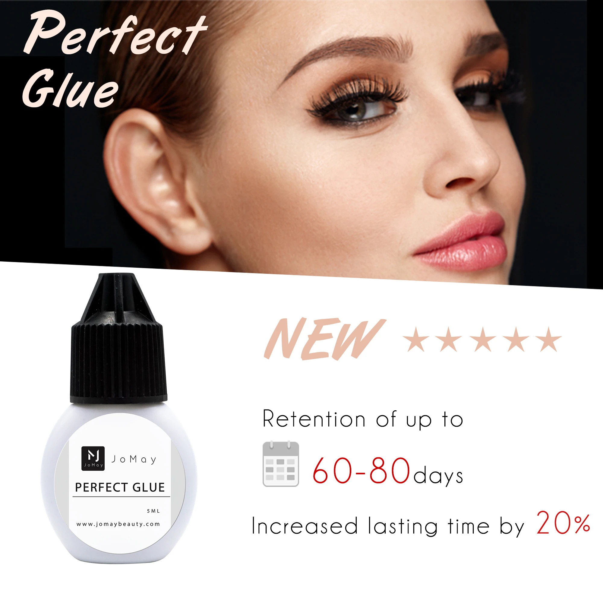 5ml 1-2 Seconds perfect lashes Glue low smell Long Lasting Time Eyelash Extension Glue Adhesive Retention 60-80 days
5ml 1-2 Seconds perfect lashes Glue low smell Long Lasting Time Eyelash Extension Glue Adhesive Retention 60-80 days