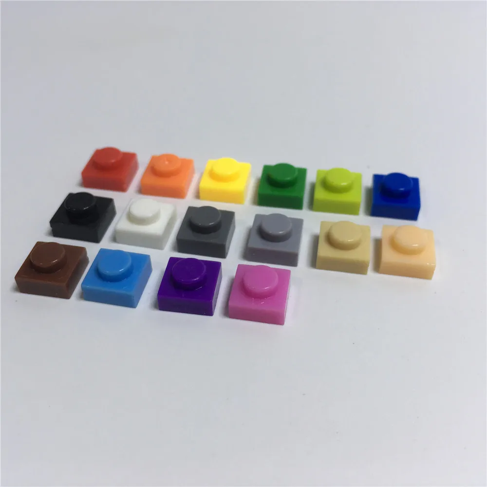 

1X1 low plate thin brick pixel drawing small particle blocks 100g/ bag patchwork bulk accessories children's educational toys