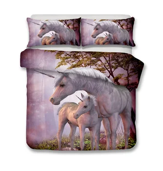New Drop Shipping 3D Flowers unicorn Duvet Cover with pillow case Cartoon purple Bedding sets queen size Bed Bedding 
New Drop Shipping 3D Flowers unicorn Duvet Cover with pillow case Cartoon purple Bedding sets queen size Bed Bedding