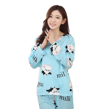 Spring and Autumn L Milk Silk Long Sleeve Pajamas Thin Cute Cartoon pajamas
Spring and Autumn L Milk Silk Long Sleeve Pajamas Thin Cute Cartoon pajamas