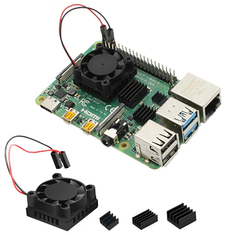 1/2 Dual Fan Square Cooling Fan With Heatsink Cooler Kit For Raspberry Pi 4B ( 4 Model B )
1/2 Dual Fan Square Cooling Fan With Heatsink Cooler Kit For Raspberry Pi 4B ( 4 Model B )