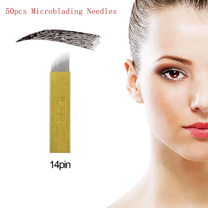 Tattoo Needles 50pcs Hard Pcd 14P Needles Microblading Needles Permanent Makeup Blades Manual Eyebrow Tattoo Curved Blade
Tattoo Needles 50pcs Hard Pcd 14P Needles Microblading Needles Permanent Makeup Blades Manual Eyebrow Tattoo Curved Blade