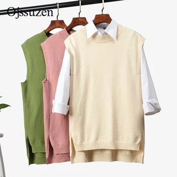 Spring Autumn Knitted Vest Women's Casual Loose O Neck Sleeveless Vest Sweaters Ladies Basic
Spring Autumn Knitted Vest Women's Casual Loose O Neck Sleeveless Vest Sweaters Ladies Basic
