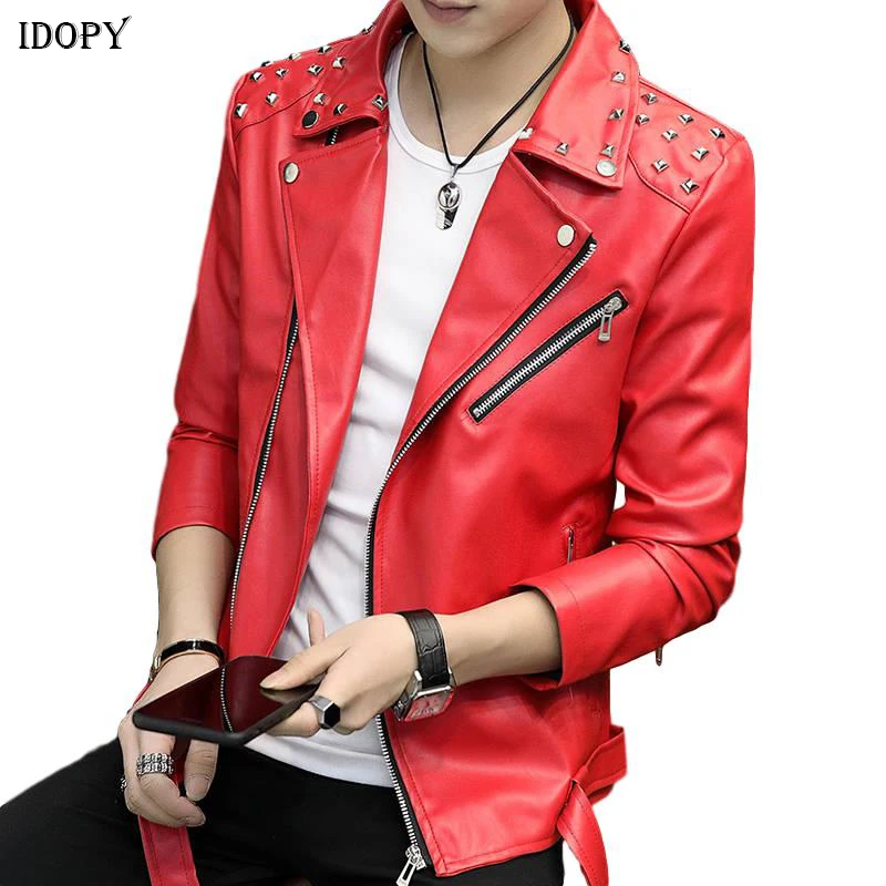 Idopy Men`s Faux Leather Jacket Rivet Studded Slim Fit Multi Zippers Motorcycle Outerwear Jacket and Coat For Male
Idopy Men`s Faux Leather Jacket Rivet Studded Slim Fit Multi Zippers Motorcycle Outerwear Jacket and Coat For Male