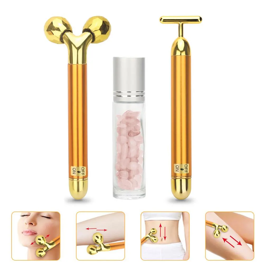 Face Roller Massager 3 in 1 Energy Beauty Bar Vibrating Facial Roller Massage Face Lifting Anti-wrinkle Skin Care Roller Ball
Face Roller Massager 3 in 1 Energy Beauty Bar Vibrating Facial Roller Massage Face Lifting Anti-wrinkle Skin Care Roller Ball