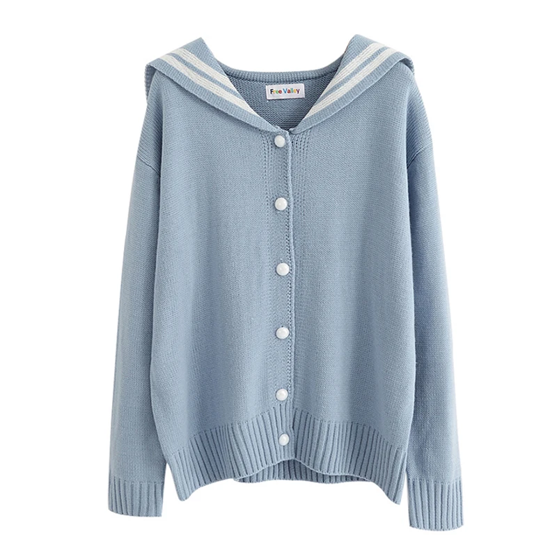 New School Girls Sweater Cotton Loose Knit Sweater Autumn Cardigan Sweater Sweet Doll Sweater Harajuku Embroidery Sweater Female 
New School Girls Sweater Cotton Loose Knit Sweater Autumn Cardigan Sweater Sweet Doll Sweater Harajuku Embroidery Sweater Female