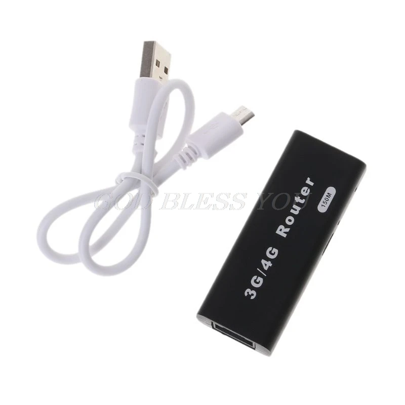 

Mini Portable 3G/4G WiFi Wlan Hotspot AP Client 150Mbps USB Wireless Router new