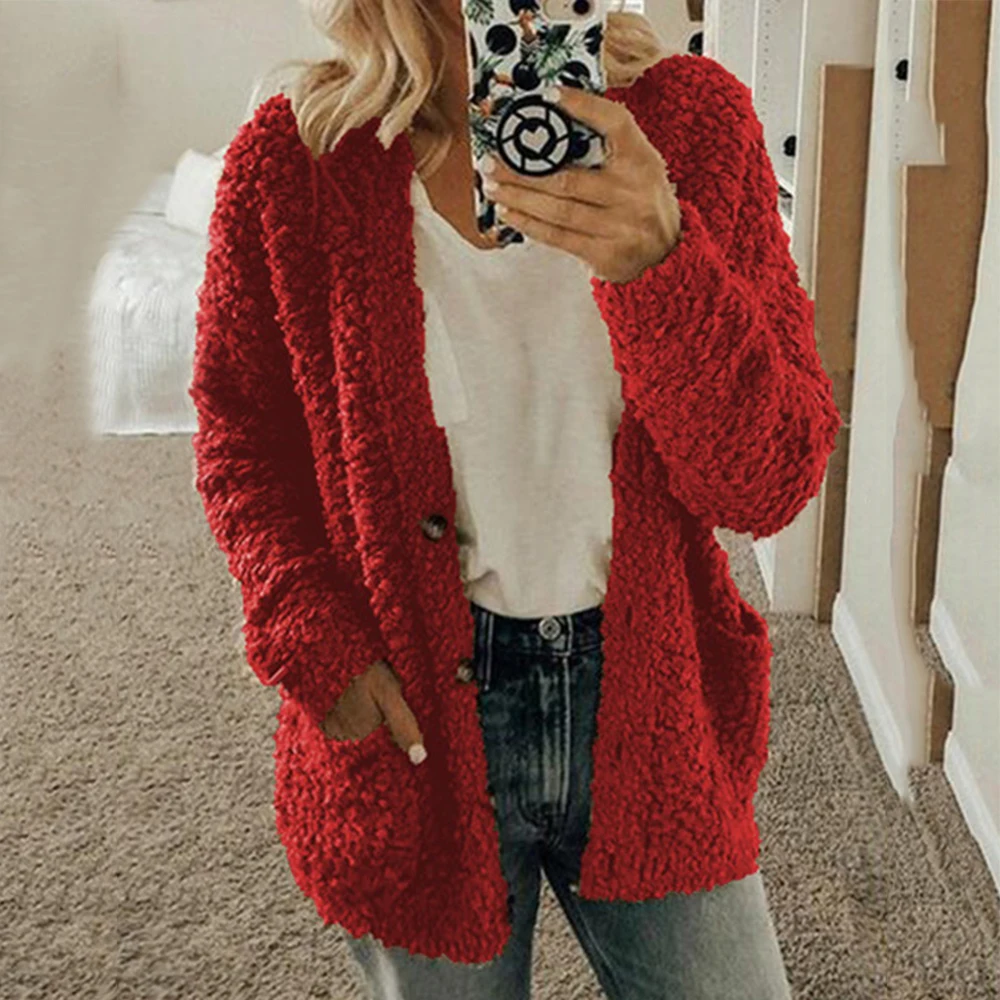 LASPERAL Cardigan For Women Fashion Casual Long Sleeve Button Solid Pocket Cardigan Tops Blouse Coat Warm Cardigan Tor Women
LASPERAL Cardigan For Women Fashion Casual Long Sleeve Button Solid Pocket Cardigan Tops Blouse Coat Warm Cardigan Tor Women
