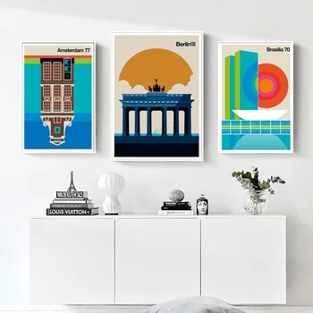 Amsterdam Berlin Brasilia city poster and Prints Art Canvas Painting Wall Pictures for Living Room Decor
Amsterdam Berlin Brasilia city poster and Prints Art Canvas Painting Wall Pictures for Living Room Decor