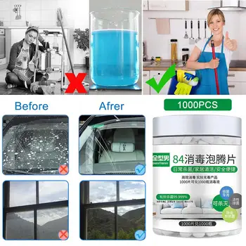 SOLEDI 1000pcs Universal Chlorine Dioxide Effervescent Tablets Floor Cloth Household 84 Disinfection Tablet Pool Antiseptic
SOLEDI 1000pcs Universal Chlorine Dioxide Effervescent Tablets Floor Cloth Household 84 Disinfection Tablet Pool Antiseptic