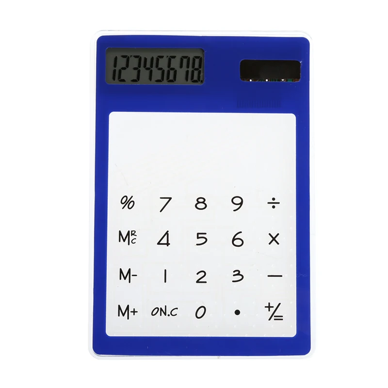 Ultra Slim Mini Transparent Solar Powered Calculator LCD Touch Screen 8 Digit LX9A
Ultra Slim Mini Transparent Solar Powered Calculator LCD Touch Screen 8 Digit LX9A