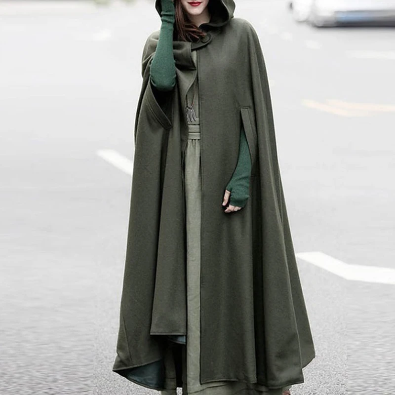 Medieval Cloak Hooded Women Gothic Cape Long Trench Overcoat 2019 Open Front Cardigan Halloween Cosplay Costume Poncho Outerwear
Medieval Cloak Hooded Women Gothic Cape Long Trench Overcoat 2019 Open Front Cardigan Halloween Cosplay Costume Poncho Outerwear