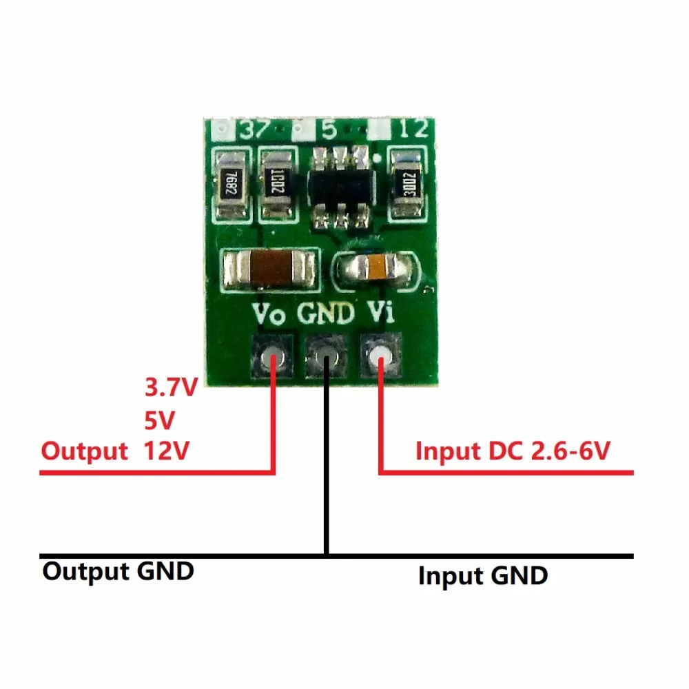 6W Ultra-small & Ultra-thin DC-DC Step-up Converter 2.6-6V to 3.7V 5V 12V Boost Voltage Regulator Module
6W Ultra-small & Ultra-thin DC-DC Step-up Converter 2.6-6V to 3.7V 5V 12V Boost Voltage Regulator Module