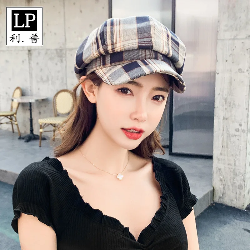 Fashion Plaid Octagonal Hat Female Province Summer Thin Cricket-cap Beret Korean-style Sweet Versatile College Style Sun-resista
Fashion Plaid Octagonal Hat Female Province Summer Thin Cricket-cap Beret Korean-style Sweet Versatile College Style Sun-resista