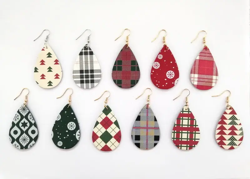 Trendy 11 Style Christmas Design Earrings Waterdrop Genuine leather Drop Earrings Fashion Teardrop Drop Earrings for Woman
Trendy 11 Style Christmas Design Earrings Waterdrop Genuine leather Drop Earrings Fashion Teardrop Drop Earrings for Woman
