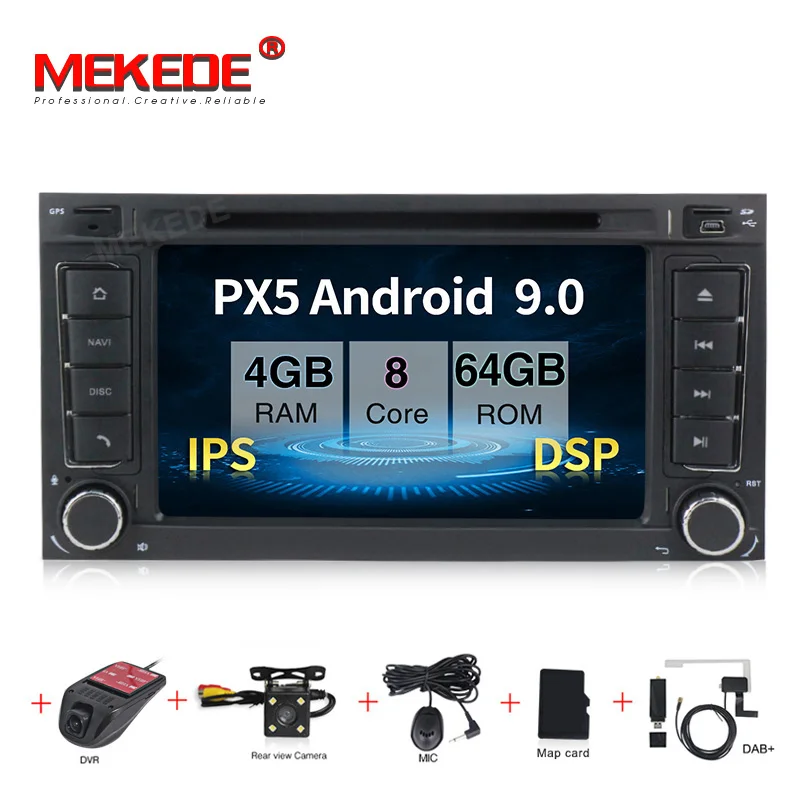 IPS DSP 2DIN Android 9 0 поддержка 4G Автомобильный DVD GPS плеер для Volkswagen Touareg Multivan T5 2004 2011 dvd gps