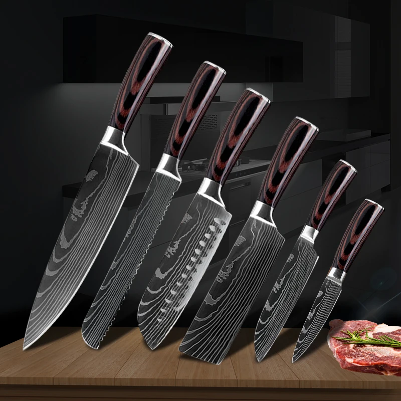 Kitchen Knife Set Professional Japanese Chef Knives 7CR17 High Carbon Stainless Steel Meat Santoku Paring Vegetable Knife
Kitchen Knife Set Professional Japanese Chef Knives 7CR17 High Carbon Stainless Steel Meat Santoku Paring Vegetable Knife