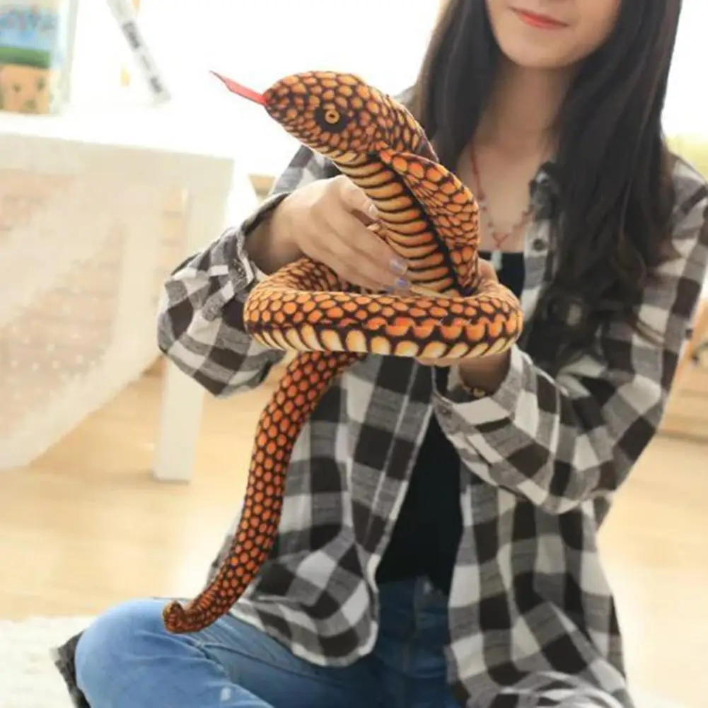 1Pcs Simulation Plush Snake Toy Cobra Python Plush Spoof Toy Kids Snake Doll Gift Home Decoration Funny Gift
1Pcs Simulation Plush Snake Toy Cobra Python Plush Spoof Toy Kids Snake Doll Gift Home Decoration Funny Gift
