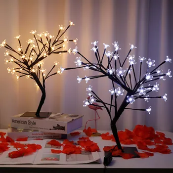 48 LEDs Tree Lamp Cherry Blossom Tree Lamp Table Lamp Night Light Indoor Bedroom Wedding Party Bar Decoration Bedside Lamp
48 LEDs Tree Lamp Cherry Blossom Tree Lamp Table Lamp Night Light Indoor Bedroom Wedding Party Bar Decoration Bedside Lamp