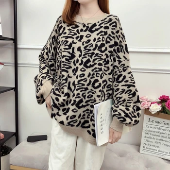 Milinsus 2019 Plus Size Winter Women Leopard Sweaters Fashion ONeck Jumpers Korean Pull Femme Female Tricot Jersey Jumper
Milinsus 2019 Plus Size Winter Women Leopard Sweaters Fashion ONeck Jumpers Korean Pull Femme Female Tricot Jersey Jumper