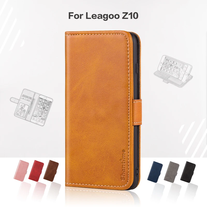 Откидной Чехол для Leagoo Z10 деловой кожаный роскошный чехол с магнитным бумажником