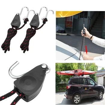 Pulley Ratchets Kayak and Canoe Boat Bow and Stern Rope Lock Tie Down Strap 1/8 Inch Duty Adjustable Rope Hanger( 2 PCS)
Pulley Ratchets Kayak and Canoe Boat Bow and Stern Rope Lock Tie Down Strap 1/8 Inch Duty Adjustable Rope Hanger( 2 PCS)