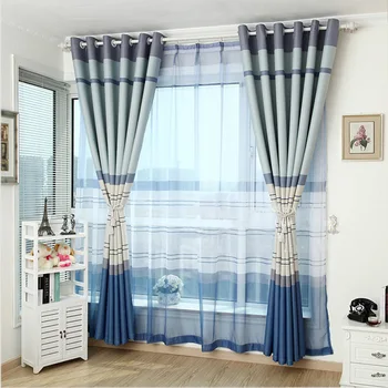 Curtains for Living Room Bedroom Black Silk High Shading Mediterranean Simple Striped Curtains Printing
Curtains for Living Room Bedroom Black Silk High Shading Mediterranean Simple Striped Curtains Printing