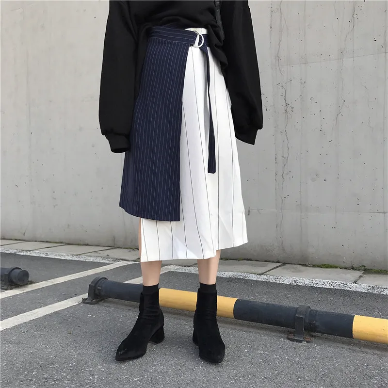 Photo Shoot ~ Contrast Color Stripes Mid-length A- line Irregular Lace-up Casual High-waisted Slimming Skirt
Photo Shoot ~ Contrast Color Stripes Mid-length A- line Irregular Lace-up Casual High-waisted Slimming Skirt