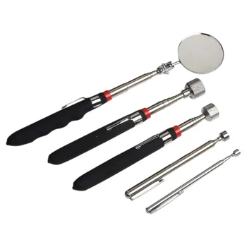 Pack of 5 Telescopic Magnetic Pick-up Tool Pen Shaped 50mm Round Inspection Mirror for Viewing Pickup Dead Angle
Pack of 5 Telescopic Magnetic Pick-up Tool Pen Shaped 50mm Round Inspection Mirror for Viewing Pickup Dead Angle