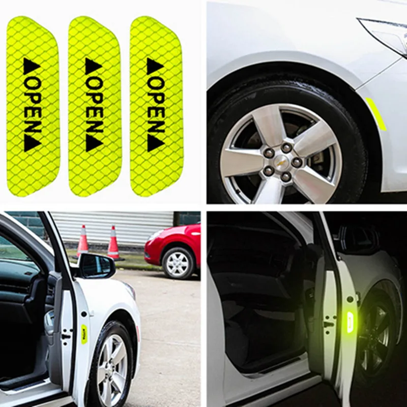 For 4 Pcs/Set Car Auto Door Open Sign Reflective Tape Night Driving Safety Warning Mark Sticker Decals Car Exterior Trim
For 4 Pcs/Set Car Auto Door Open Sign Reflective Tape Night Driving Safety Warning Mark Sticker Decals Car Exterior Trim