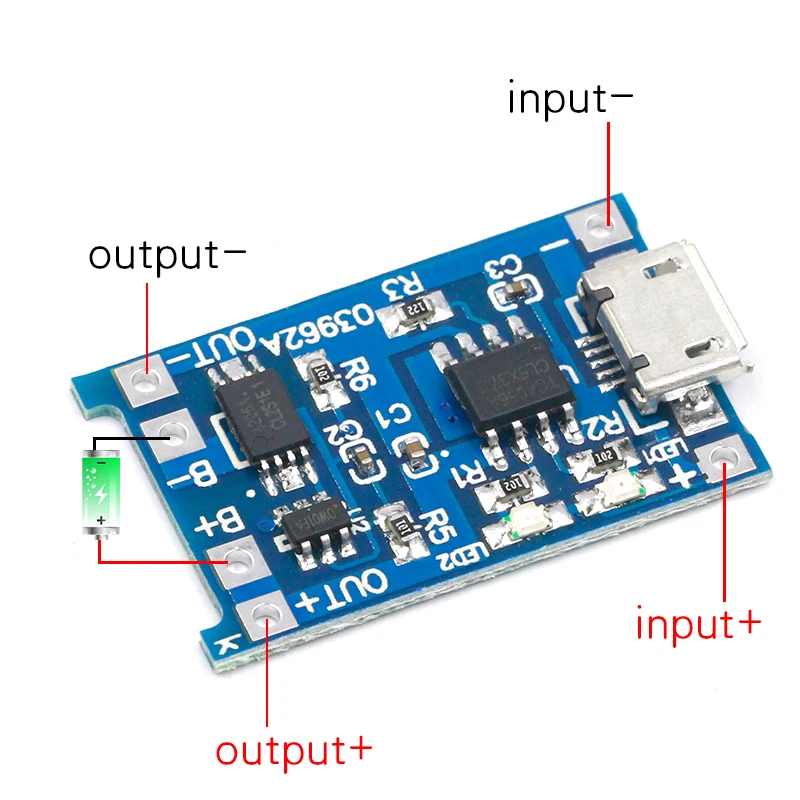 1 шт 5V 1A Micro USB 18650 Литий Батарея зарядная плата Зарядное устройство Модуль +