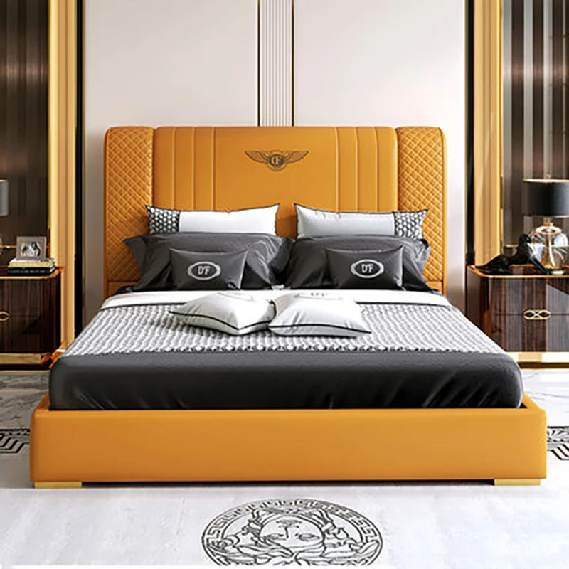 Italian-style light luxury leather bed Nordic double bed, post-modern and simple 1.8-meter bed, American-style high-end master
Italian-style light luxury leather bed Nordic double bed, post-modern and simple 1.8-meter bed, American-style high-end master