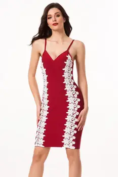 Women Floral Dress Sexy Strap V Neck Lace Red Bandage Dress 2019 Designer Fashion Chic Party Dress Vestido
Women Floral Dress Sexy Strap V Neck Lace Red Bandage Dress 2019 Designer Fashion Chic Party Dress Vestido