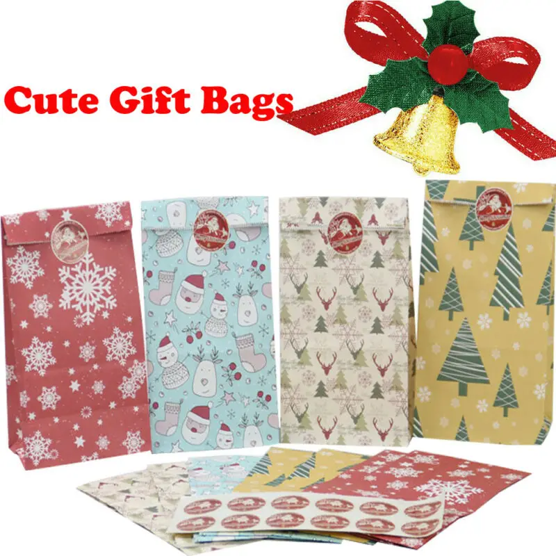 24pcs Fashion Christmas Kraft Paper Handle Bags Shopping Carrier Present Gift Festive Party
24pcs Fashion Christmas Kraft Paper Handle Bags Shopping Carrier Present Gift Festive Party