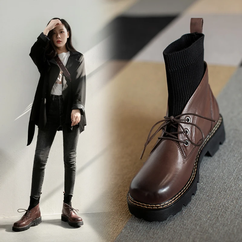 

2020 spring and autumn new handsome skinny boots personality Martin boots female fashion motorcycle boots X578